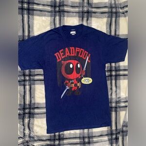 Marvel Deadpool Navy Graphic Tee Unisex Men Women